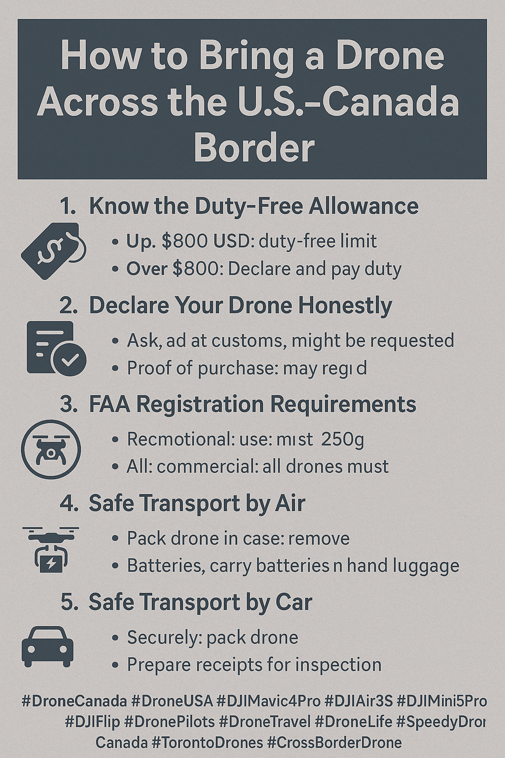 How to Bring a Drone Across the U.S.-Canada Border