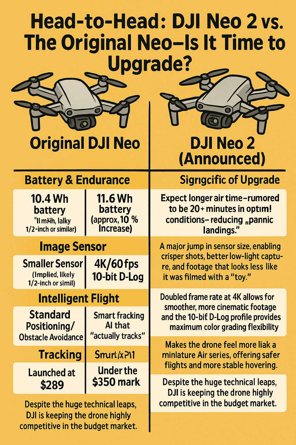 Leakage!!! DJI Neo 2 vs. The Original Neo — Is It Time to Upgrade?