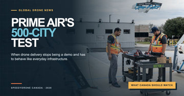 Amazon Prime Air drone delivery expansion toward 500 U.S. cities with delivery operations and infrastructure testing
