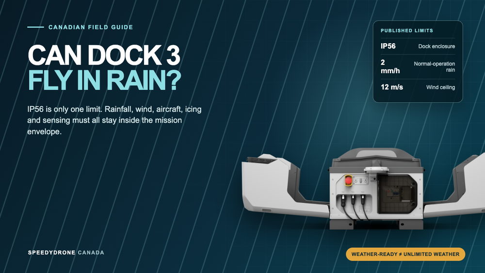 Can DJI Dock 3 Operate in Rain? IP56, 2 mm/h Rain Limit & Matrice 4D/4TD Weather Rules Explained