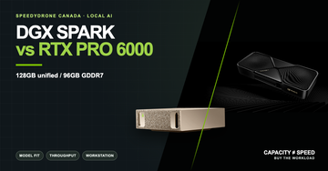 Genuine NVIDIA DGX Spark and RTX PRO 6000 beside the title DGX Spark vs RTX PRO 6000