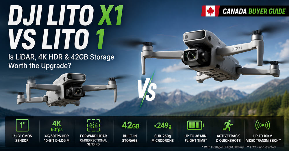 DJI Lito X1 vs Lito 1 in Canada: Is LiDAR, 4K HDR & 42GB Storage Worth the Upgrade?