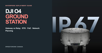 DJI O4 Ground Station in an all-weather product scene beside the title DJI O4 Ground Station