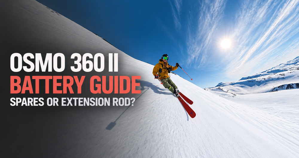 DJI Osmo 360 II Battery Guide: Runtime, Fast Charging & Battery Extension Rod Explained