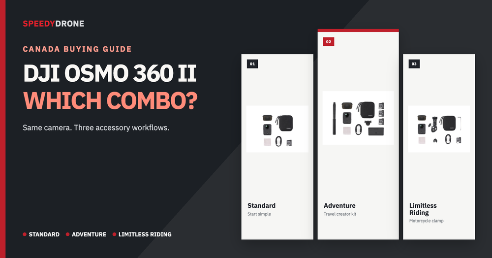 DJI Osmo 360 II Standard vs Adventure vs Limitless Riding Combo: Which Should You Buy in Canada?