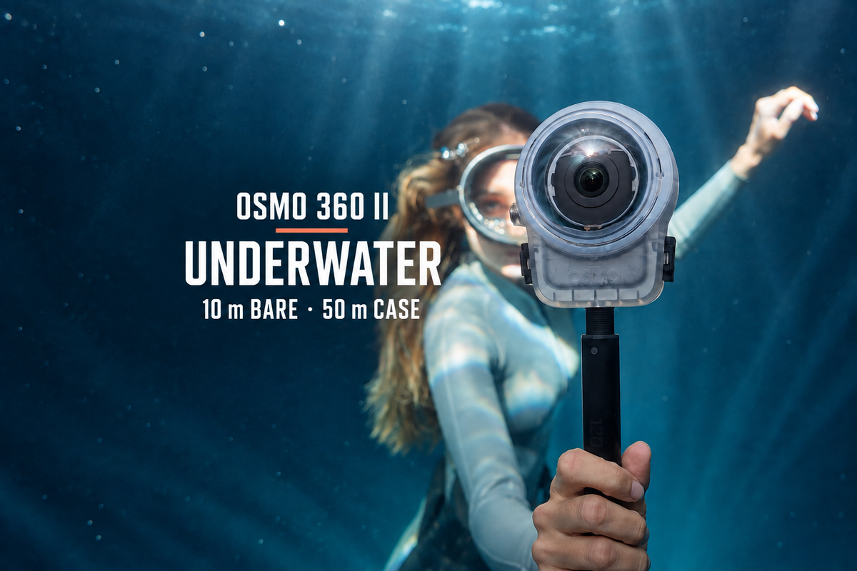 DJI Osmo 360 II Underwater Guide: 10m Bare Camera vs 50m Invisible Waterproof Case Explained