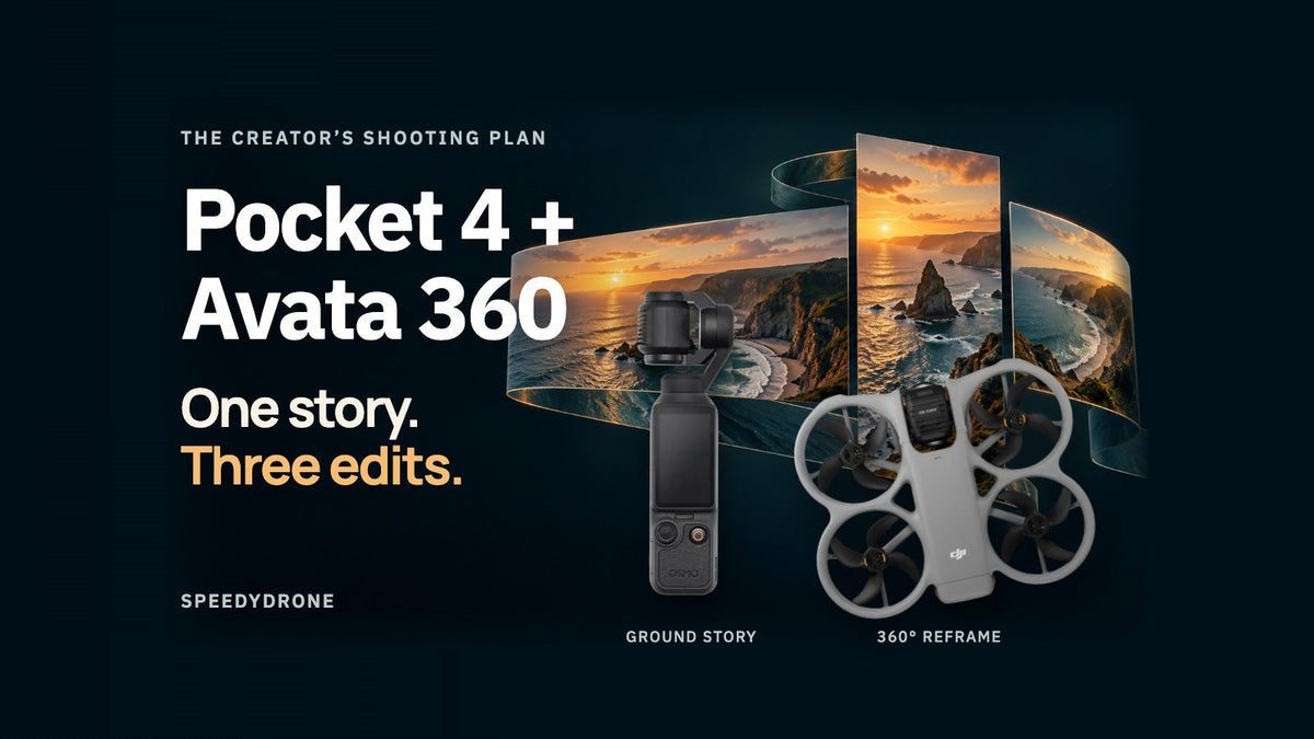 DJI Pocket 4 + Avata 360: Combine Ground-Level Stories with Reframed Aerial Footage