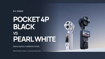 Classic Black and Pearl White DJI Osmo Pocket 4P cameras beside a black-versus-white comparison headline