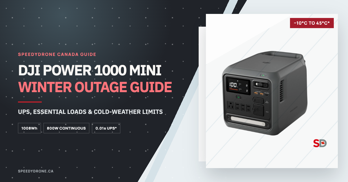 DJI Power 1000 Mini Winter Power Outage Guide for Canada: UPS, Runtime & Cold-Weather Limits