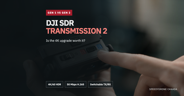 DJI SDR Transmission 2 transceiver with Gen 1 vs Gen 2, 4K60 HDR and switchable TX RX text