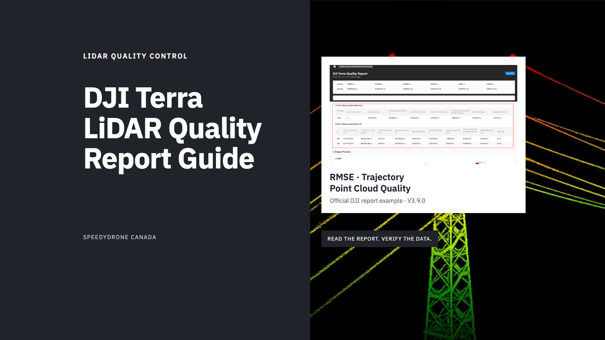 DJI Terra LiDAR Quality Report Guide: Checkpoint RMSE, IMU Trajectory Error, Point Cloud Quality & Accuracy Control