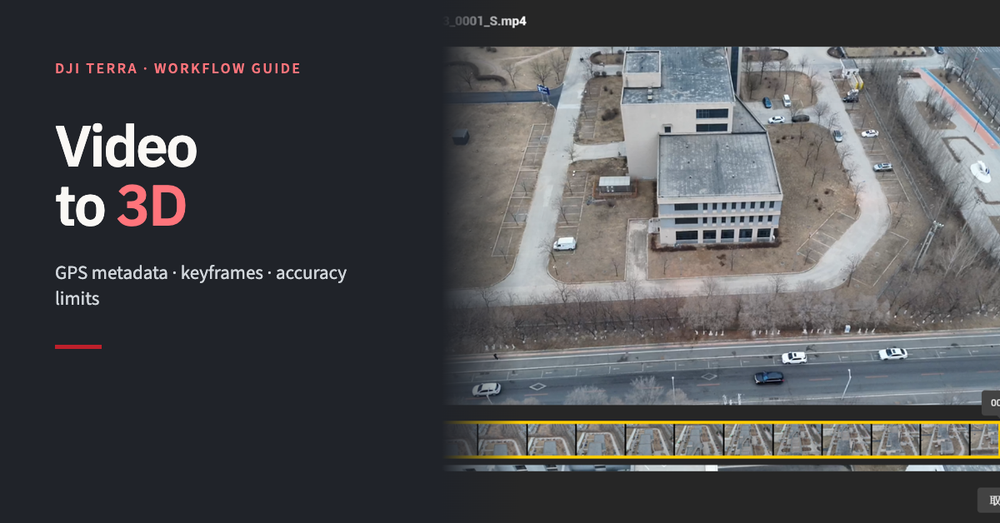DJI Terra Video-to-3D Modeling Guide: GPS Metadata, Auto Keyframes, Emergency Reconstruction & Accuracy Limits