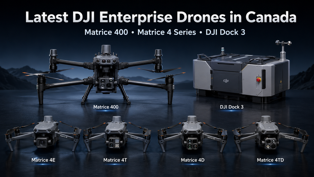 Latest DJI Enterprise Drones in Canada: Matrice 400 vs Matrice 4E, 4T, 4D, 4TD and Dock 3