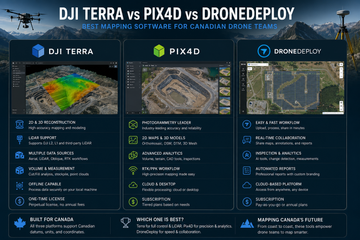 DJI Terra vs Pix4D vs DroneDeploy: Best Mapping Software for Canadian Drone Teams