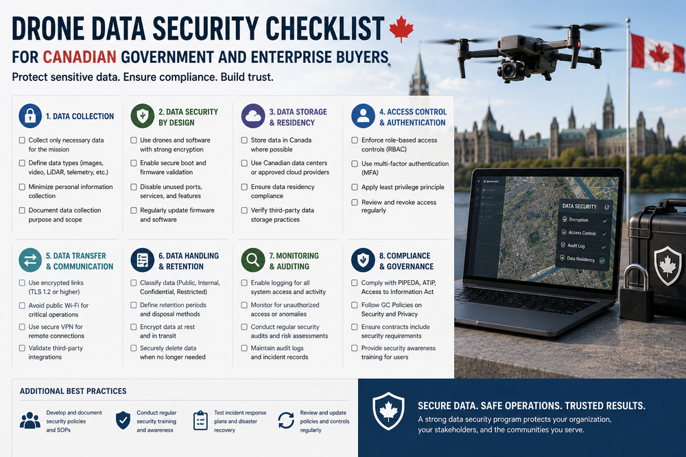 Drone Data Security Checklist for Canadian Government and Enterprise Buyers