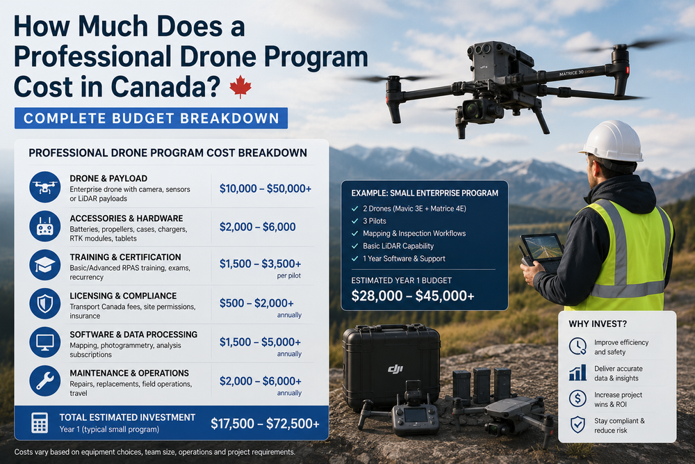 How Much Does a Professional Drone Program Cost in Canada? Complete Budget Breakdown