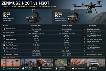 Zenmuse H30T vs H20T: Thermal, Zoom and Inspection Payload Comparison