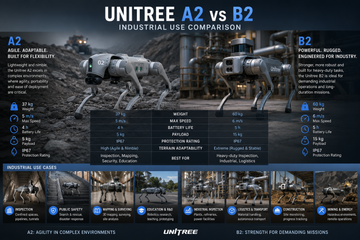 Unitree A2 vs B2: Industrial Inspection, Payload and Mobility Comparison