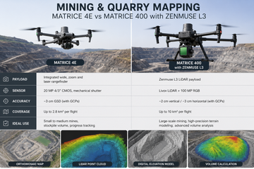 Mining and Quarry Mapping: Matrice 4E vs Matrice 400 with Zenmuse L3