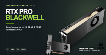 PNY NVIDIA RTX PRO Blackwell workstation GPUs beside the title RTX PRO Blackwell Buyer’s Guide