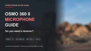 Osmo 360 II microphone guide cover showing the camera outdoors with the question Do You Need a Receiver
