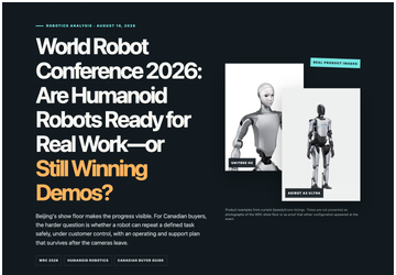 World Robot Conference 2026: Are Humanoid Robots Ready for Real Work—or Still Winning Demos?