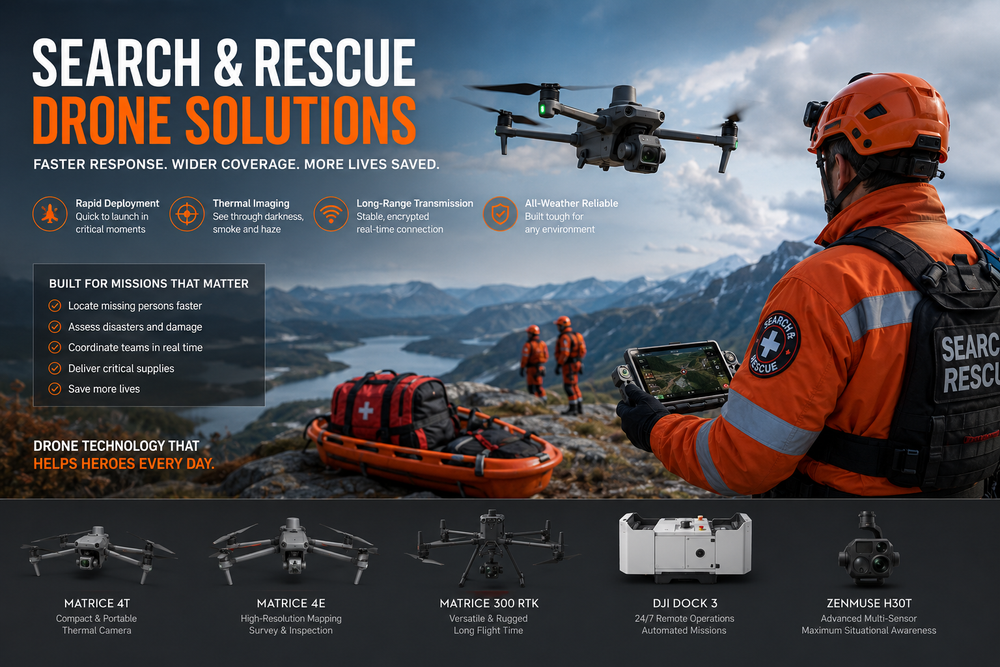 Best Search and Rescue Drones in Canada: Matrice 4T, 4TD, Matrice 400 H30T and Dock 3