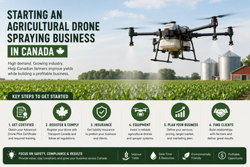 Starting an Agricultural Drone Spraying Business in Canada: Equipment, Pricing, Compliance and Revenue Model