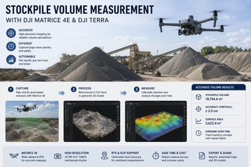 Stockpile Volume Measurement with DJI Matrice 4E and DJI Terra