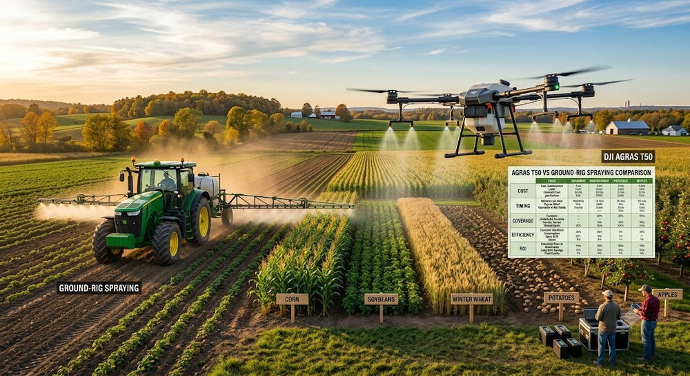 DJI Agras T50 vs Ground Rig Spraying for 5 Eastern Canadian Crops