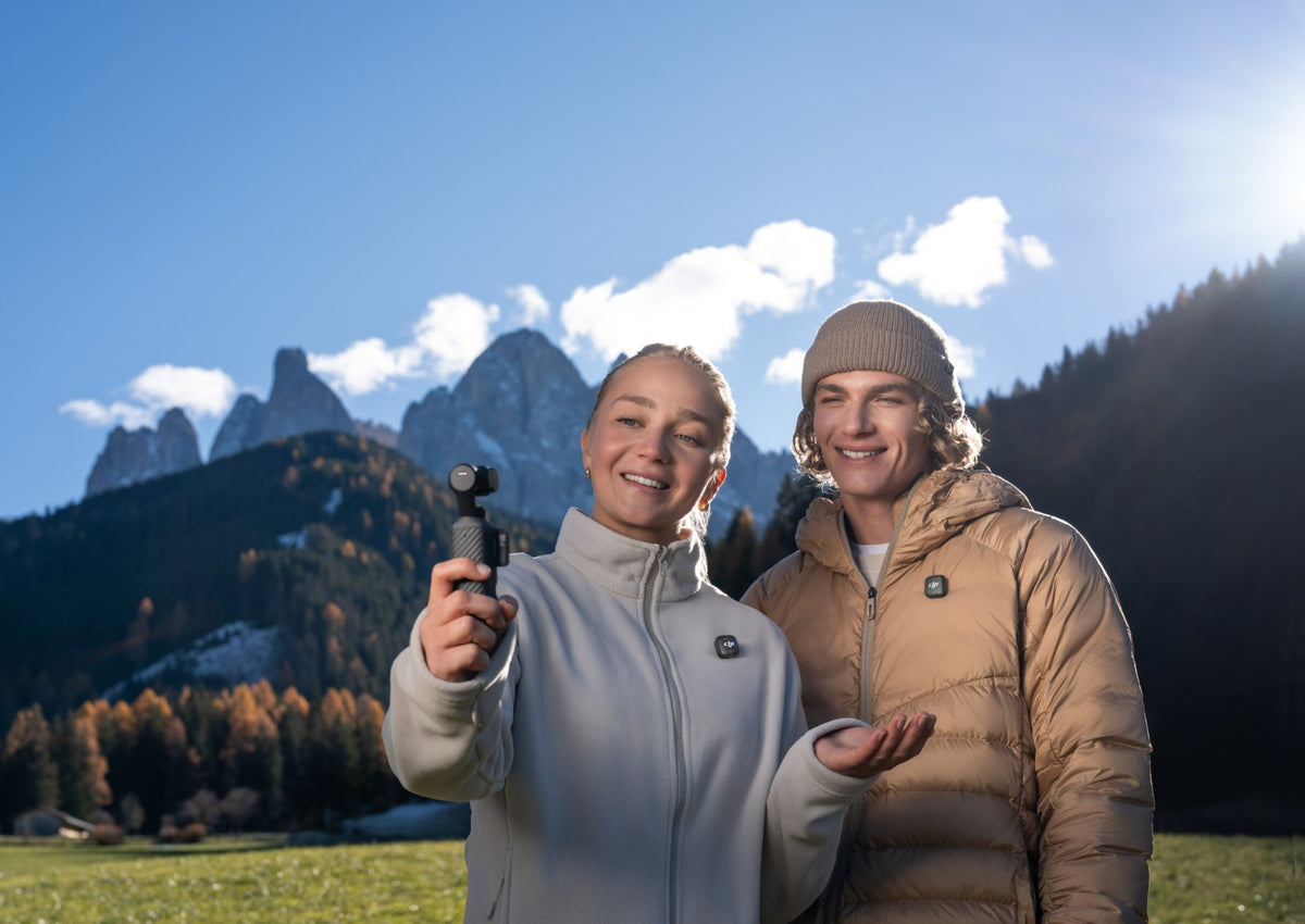 Creators recording outdoors with DJI Mic 3 and Osmo Pocket 4