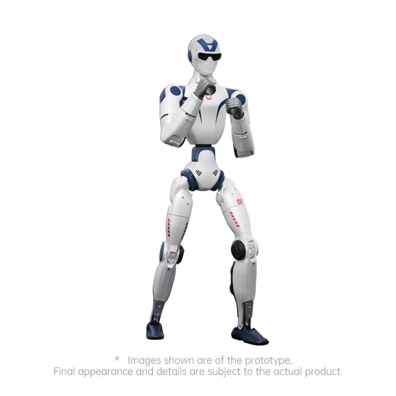 Unitree R1 humanoid platform with two five-finger hands, shown in the live SpeedyDrone R1 EDU U5 listing