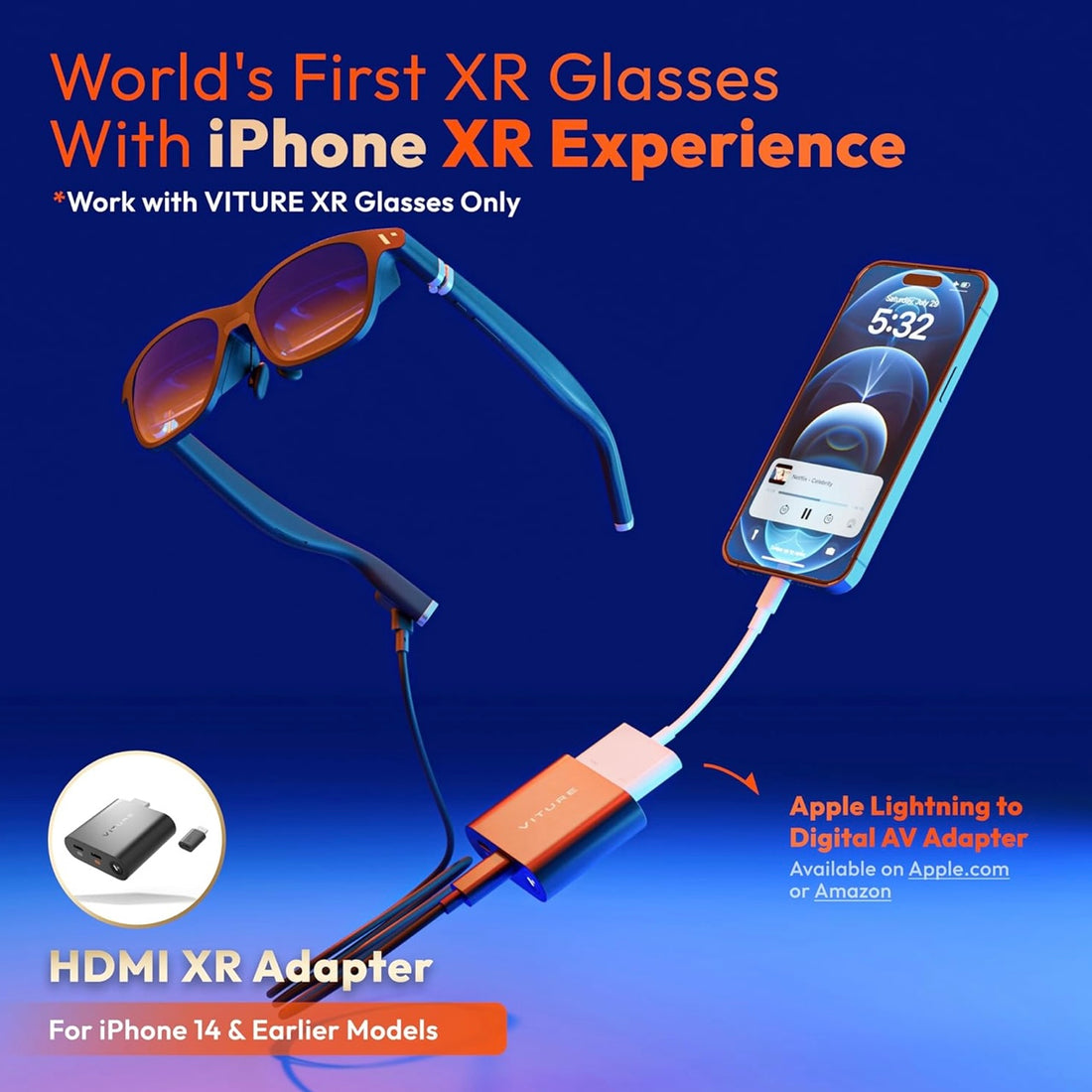 VITURE HDMI XR Adapter for iPhone 14 & Earlier Models