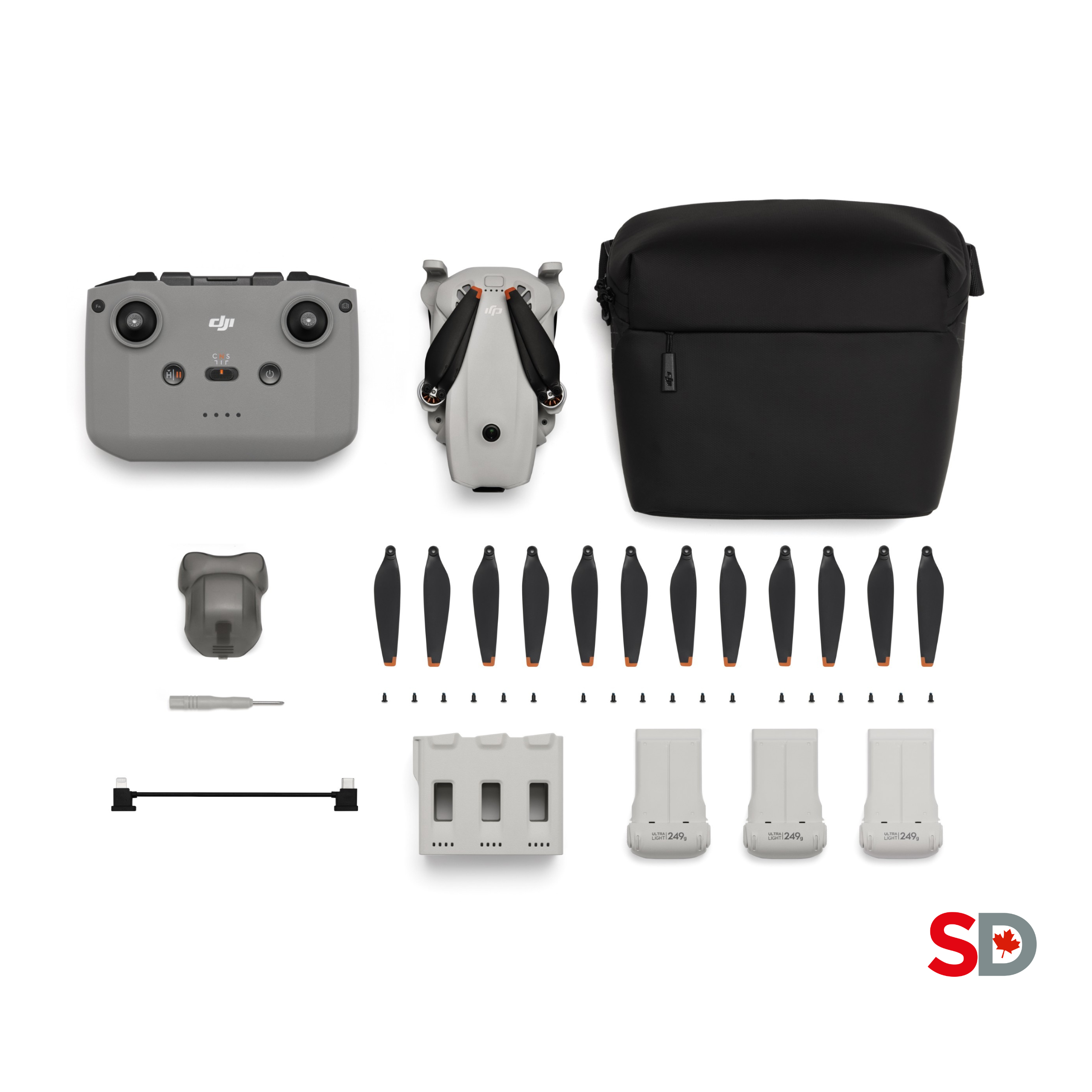 Authentic DJI Lito 1 Fly More Combo with RC-N3, three batteries, charging hub, shoulder bag and accessories