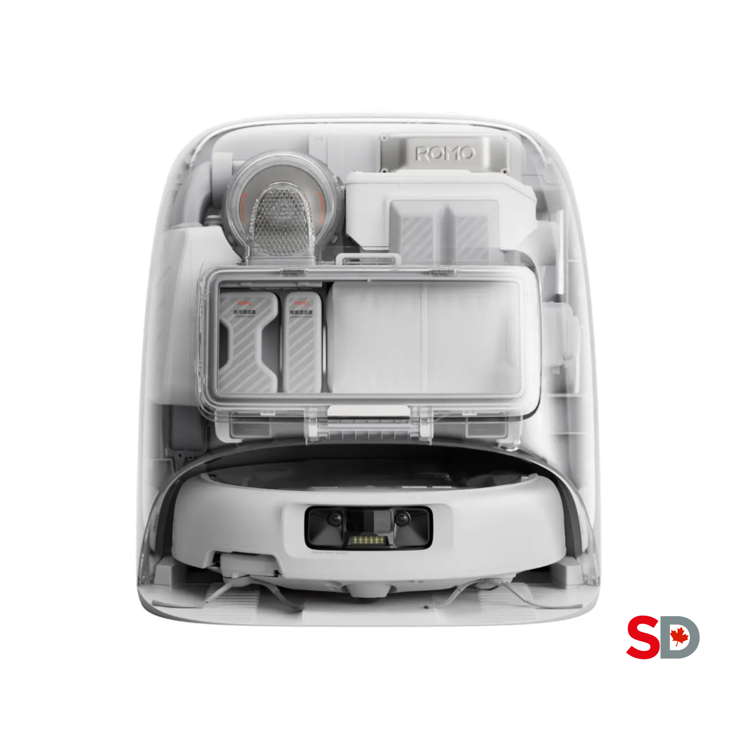 Authentic DJI ROMO P robot and transparent water-tank base station