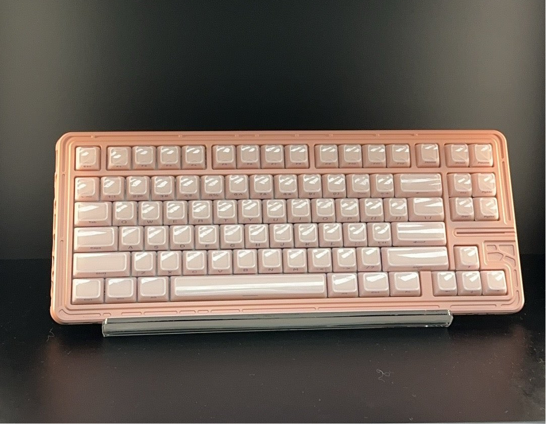 Rose Quartz - Custom Made Magnetic Keyboard (Wooting 80HE Switch)
