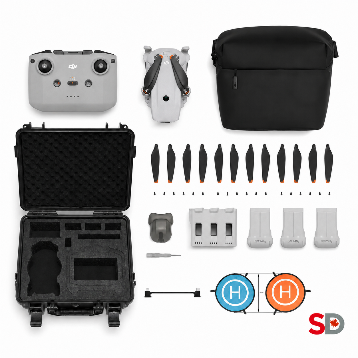 Authentic SpeedyDrone DJI Lito 1 Fly More Combo with Starter Kit package image