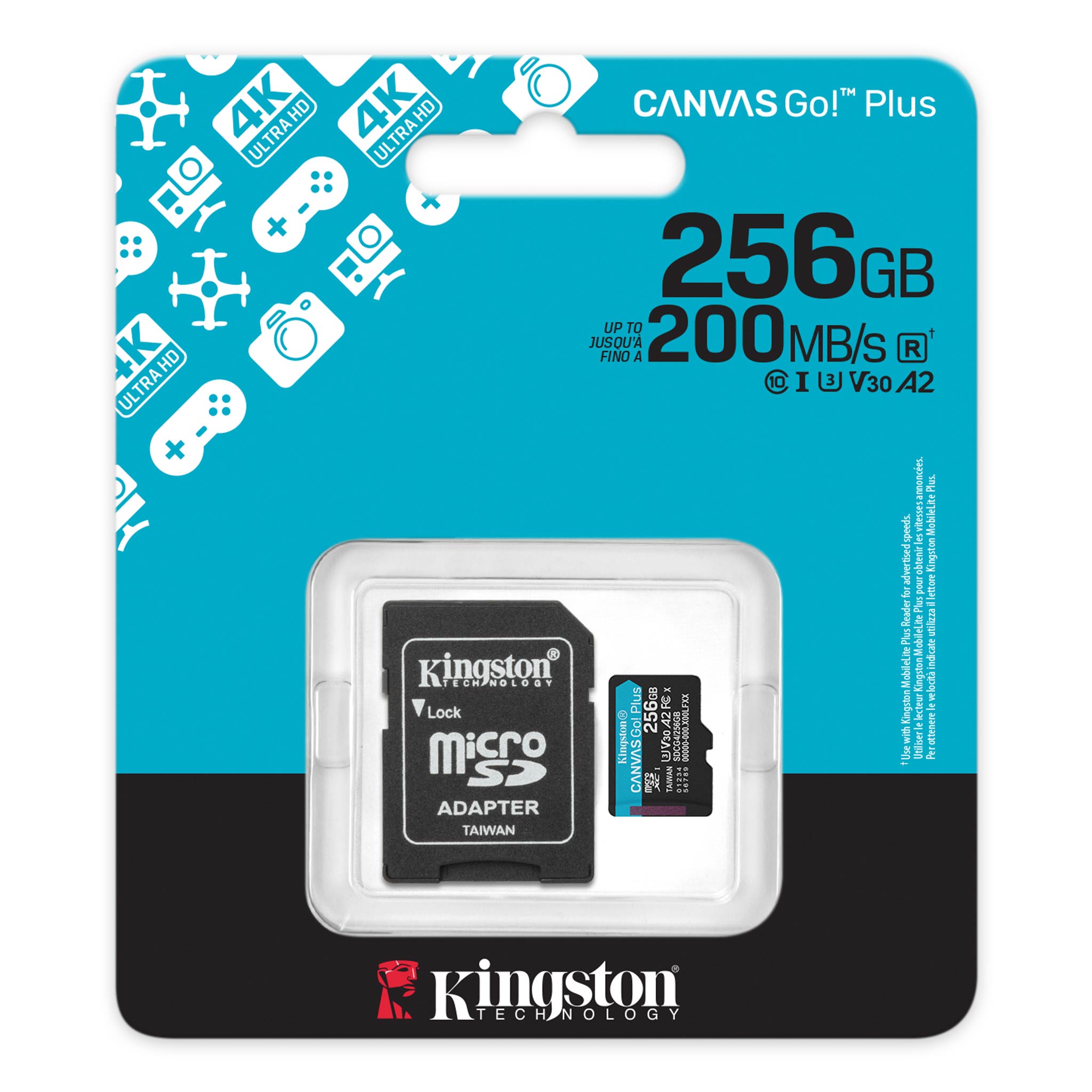 Kingston Canvas Go Plus 256GB microSD Card