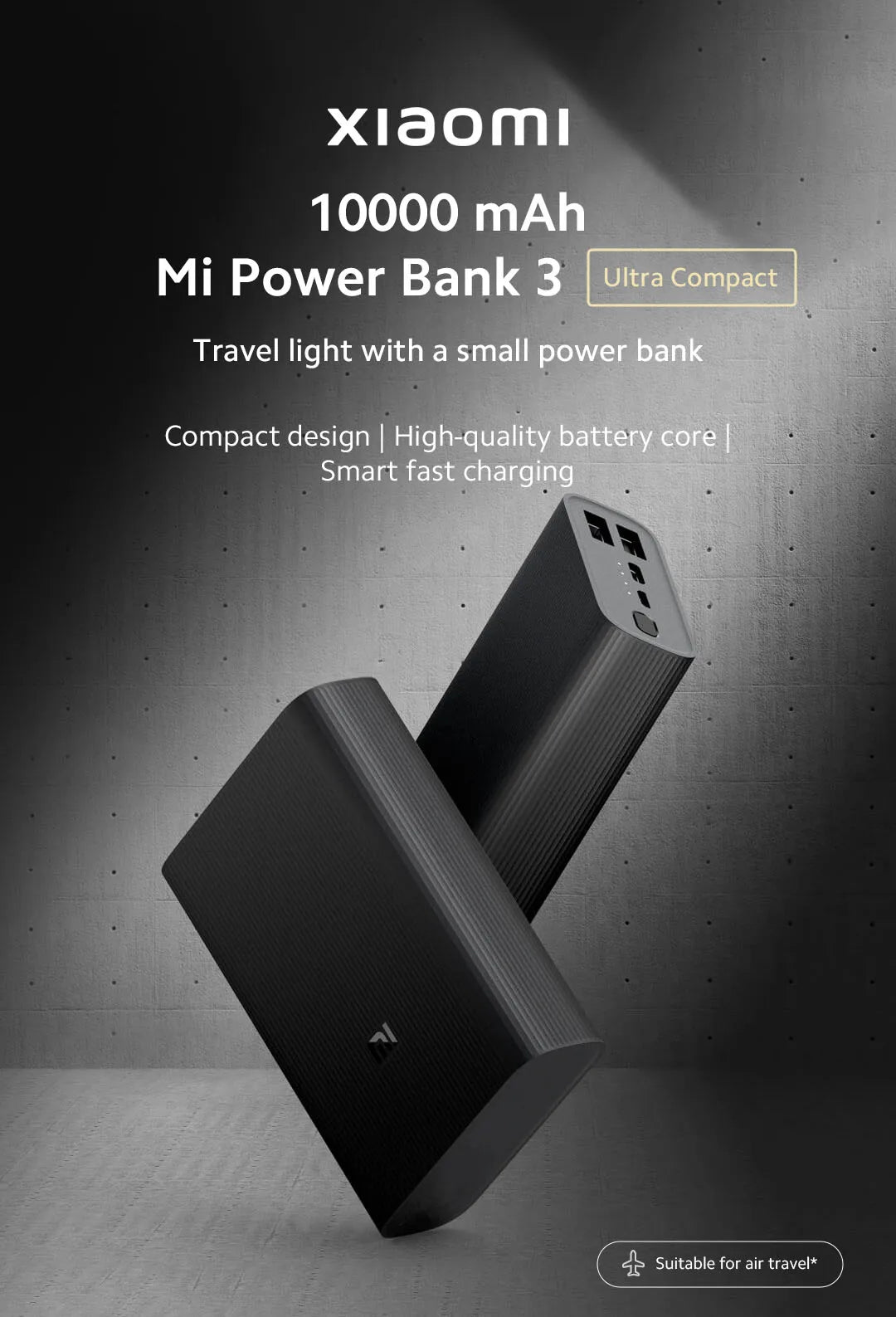 Xiaomi 10000mAh Mi Power Bank 3 Ultra Compack