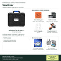 AEROVAULT Viewfinder Air 3S accessory bundle: hard case, 50cm pad, 128GB card, propeller guards and holder. RC 2 version adds screen protector and sun hood; aircraft and controller excluded.