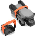Orange propeller holder for DJI Air 3 and Air 3S, shown separately and installed; aircraft not included.