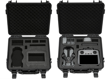 AEROVAULT hard case, shown empty and packed to demonstrate fit; one case included, aircraft and controller not included.