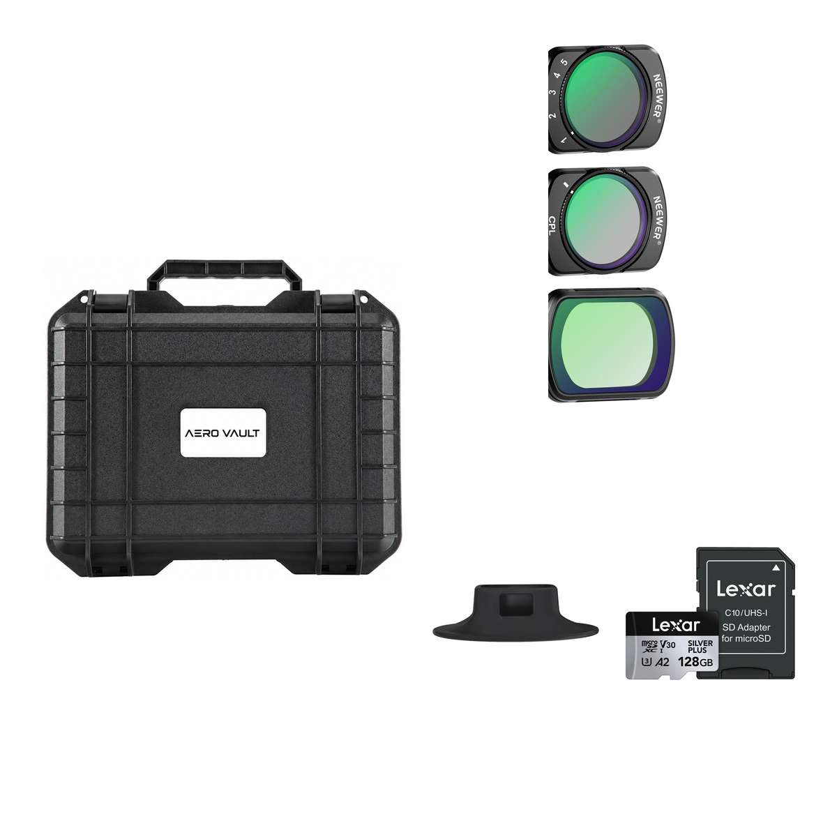 What's in the box — AEROVAULT Frame & Go Hard Case Accessory Bundle for DJI Pocket 3 / 4