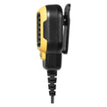 Side view of the DeWalt DXFRSRM1 remote speaker microphone showing its attachment clip
