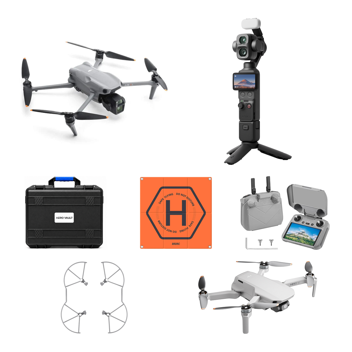 What's in the box — DJI Air 3S + Pocket 4P Sky to Story Bundle