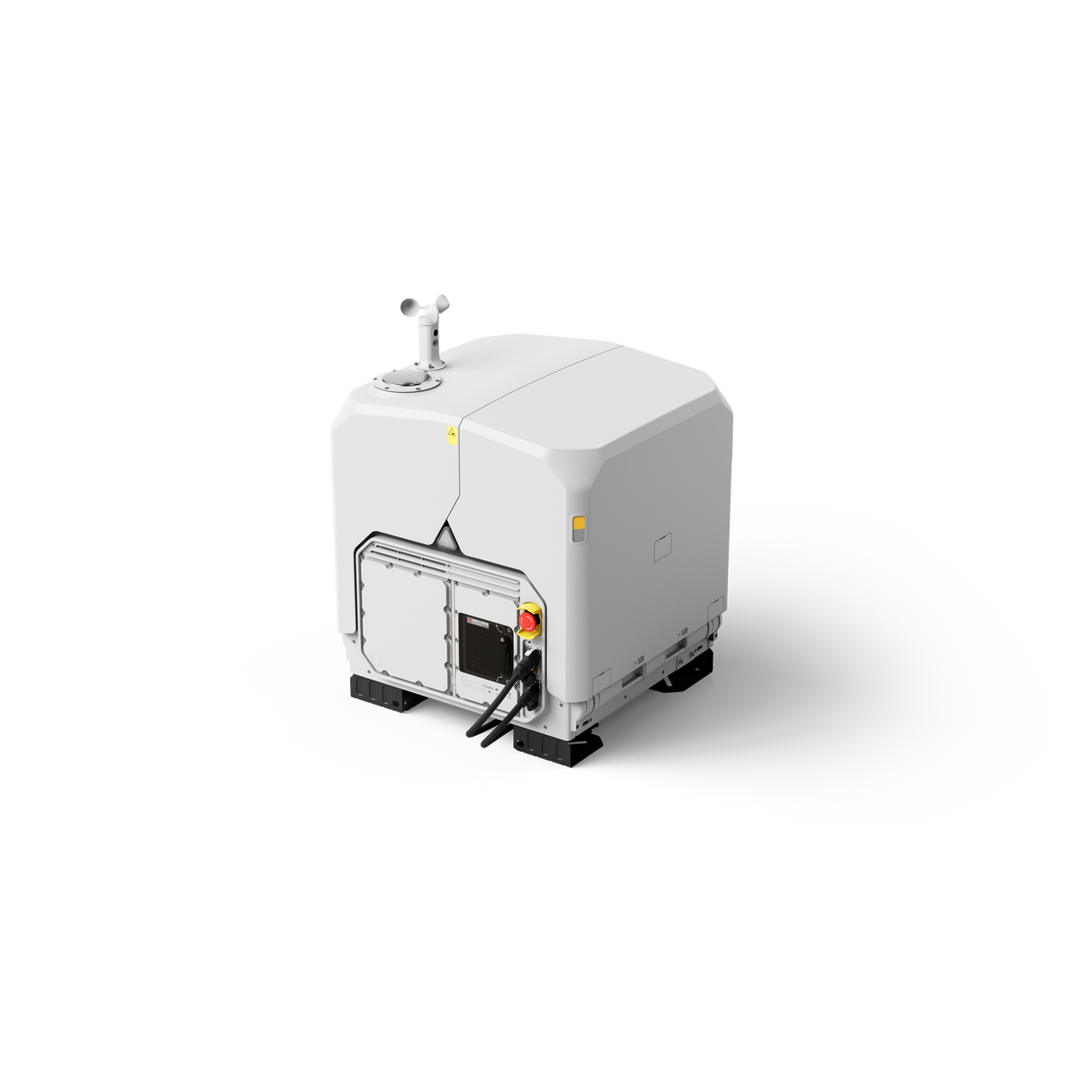 DJI Dock 4 viewed at an angle with its cover closed