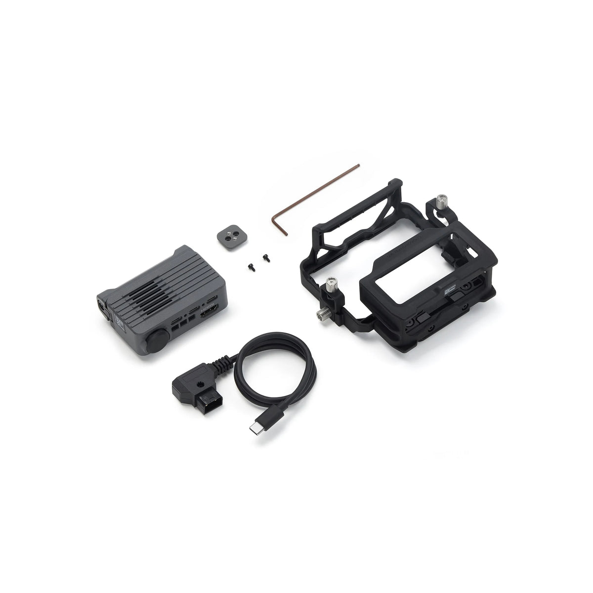 DJI SDR Transmission 2 Expansion Accessory Kit with expansion plate, cage, cold shoe adapter, D-TAP cable and hex key
