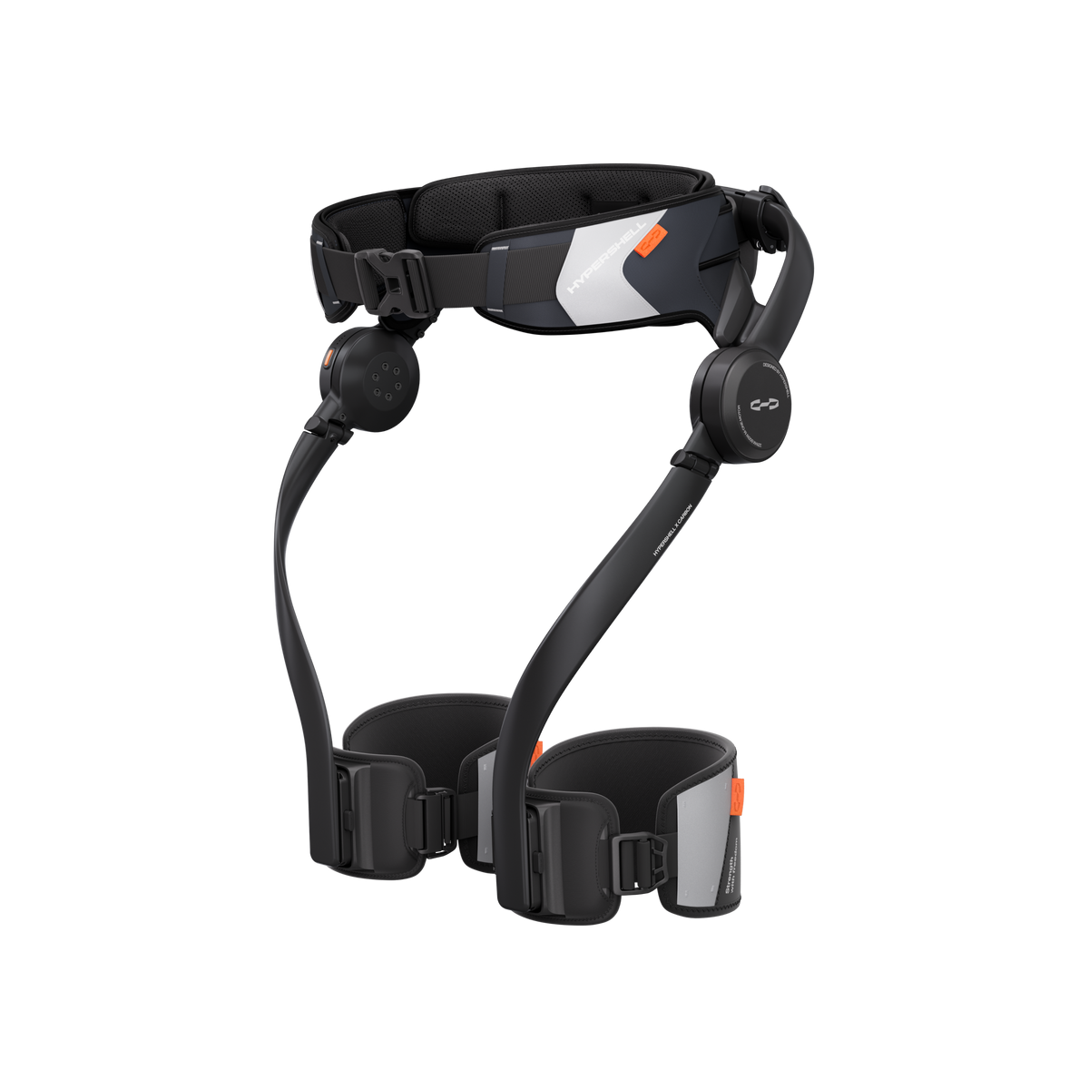 Three-quarter product render of Hypershell X Carbon powered exoskeleton