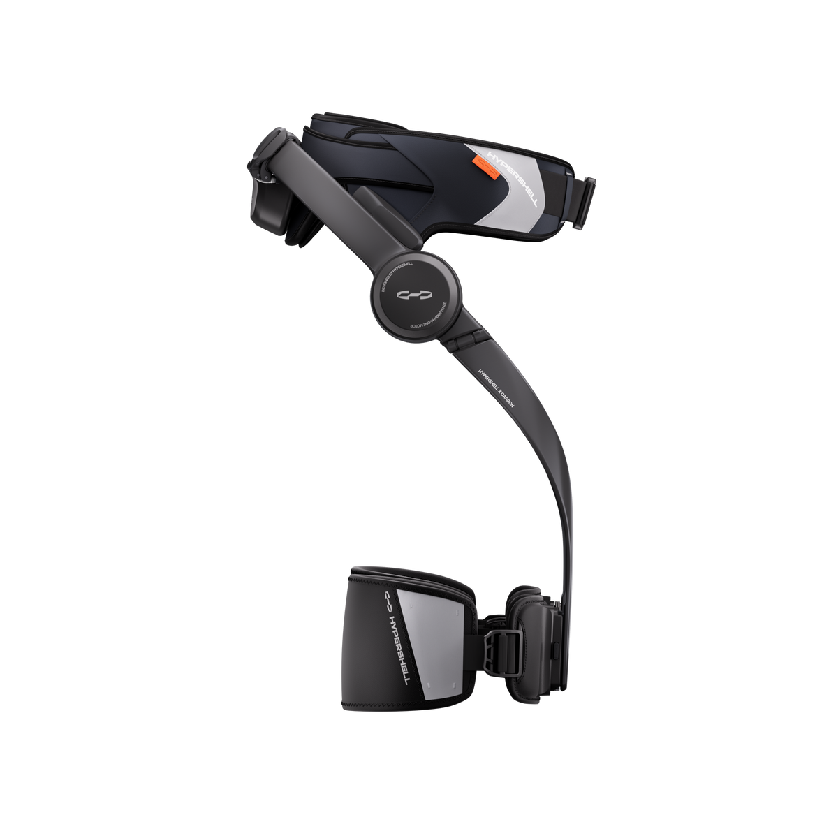 Side view of the Hypershell X Carbon powered exoskeleton