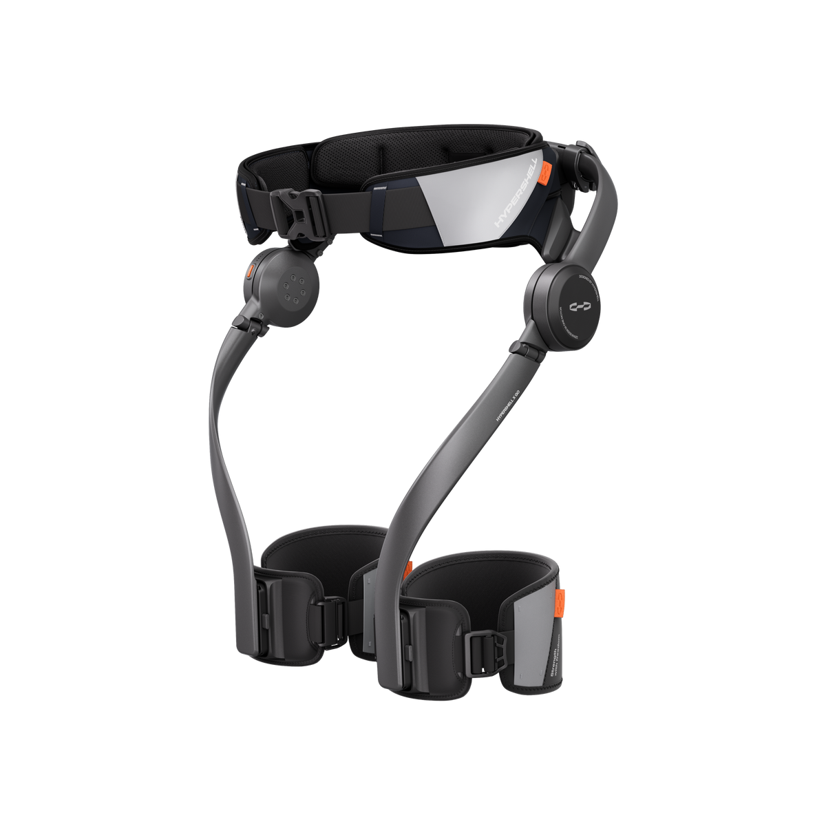Three-quarter product render of Hypershell X Go powered exoskeleton